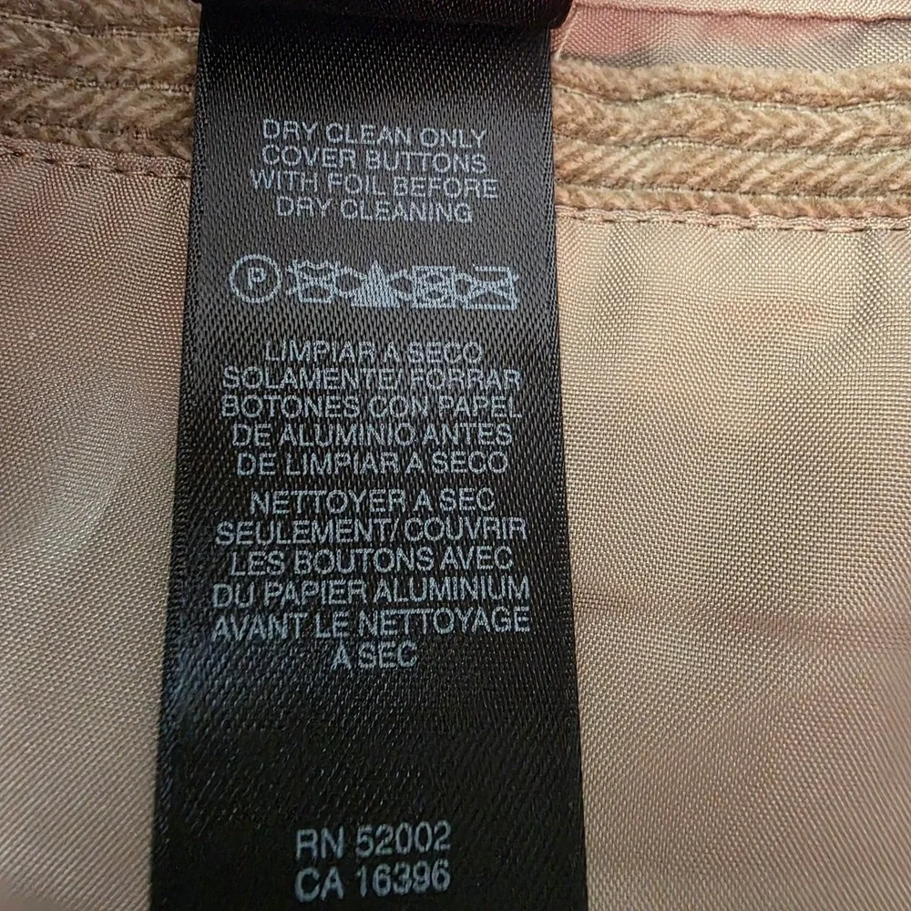 Claiborne Mens Tan Corduroy Sport Coat Blazer 40R Single‎ Breasted